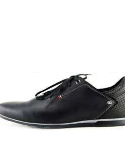 Kickfootwear MENS Giatoma Niccoli Leather Mix Smart Trainers - Black