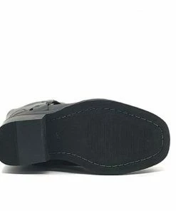 Kickfootwear Women's Long Black Leather Biker Boots