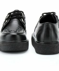 Kickfootwear WOMENS Women's Riot Black Leather Creepers