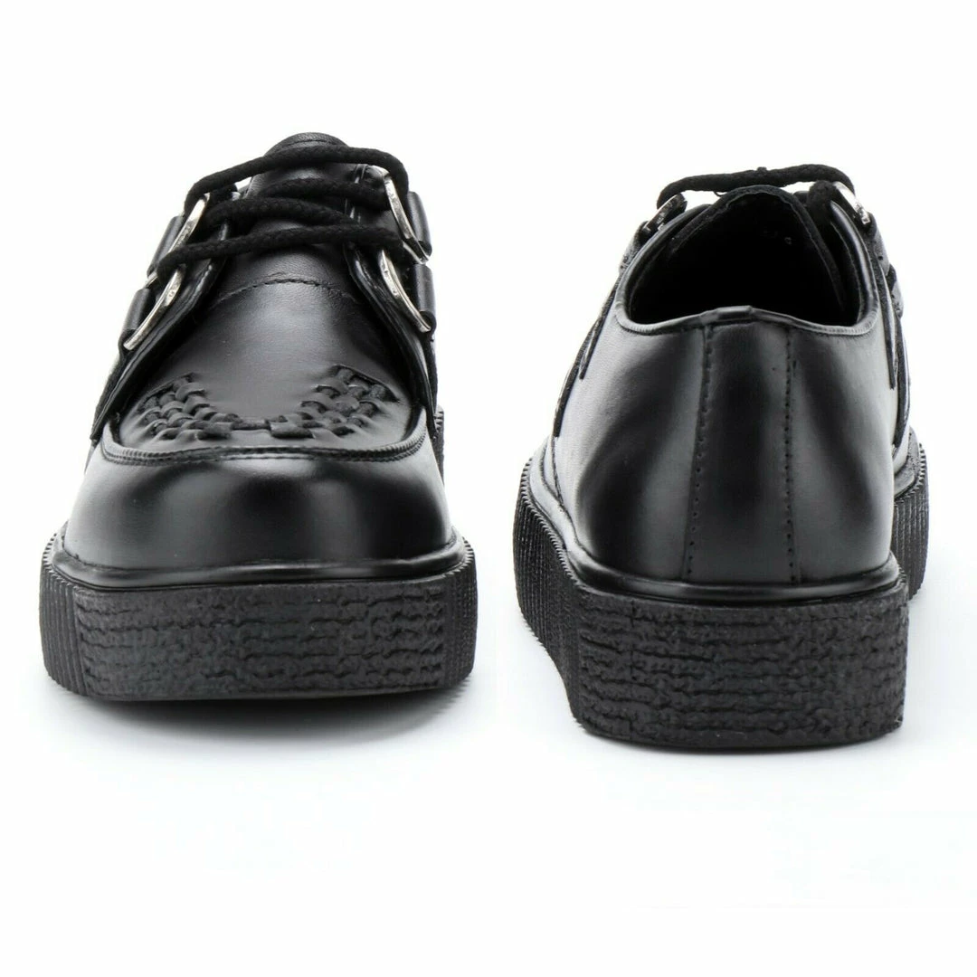 Kickfootwear WOMENS Women's Riot Black Leather Creepers 2 Kickfootwear WOMENS Women's Riot Black Leather Creepers