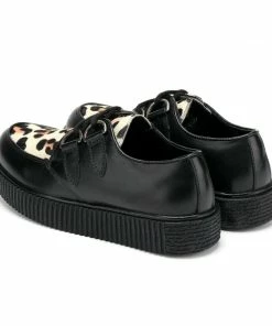 Kickfootwear Women's Riot Leopard Print Leather Creepers 10 Kickfootwear Women's Riot Leopard Print Leather Creepers