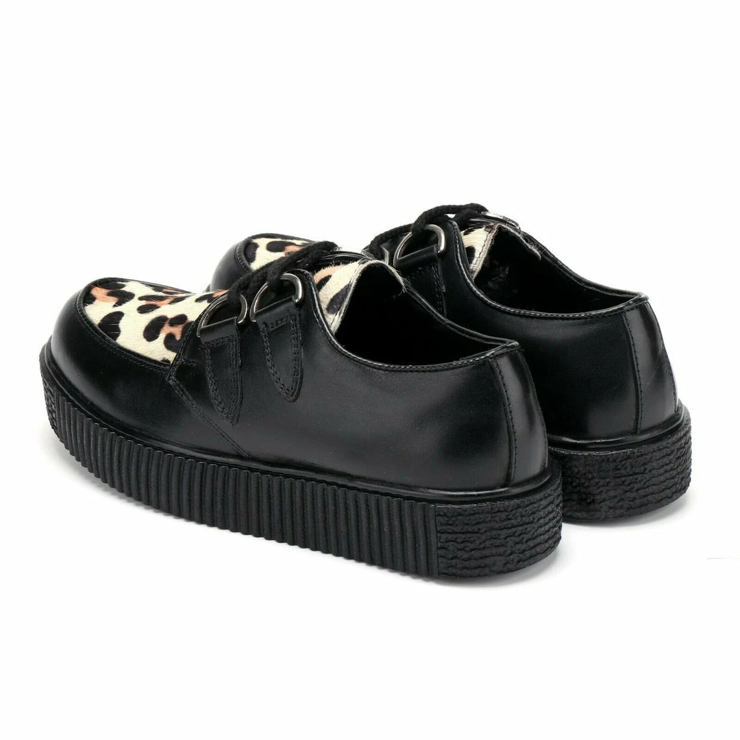 Kickfootwear Women's Riot Leopard Print Leather Creepers 4 Kickfootwear Women's Riot Leopard Print Leather Creepers