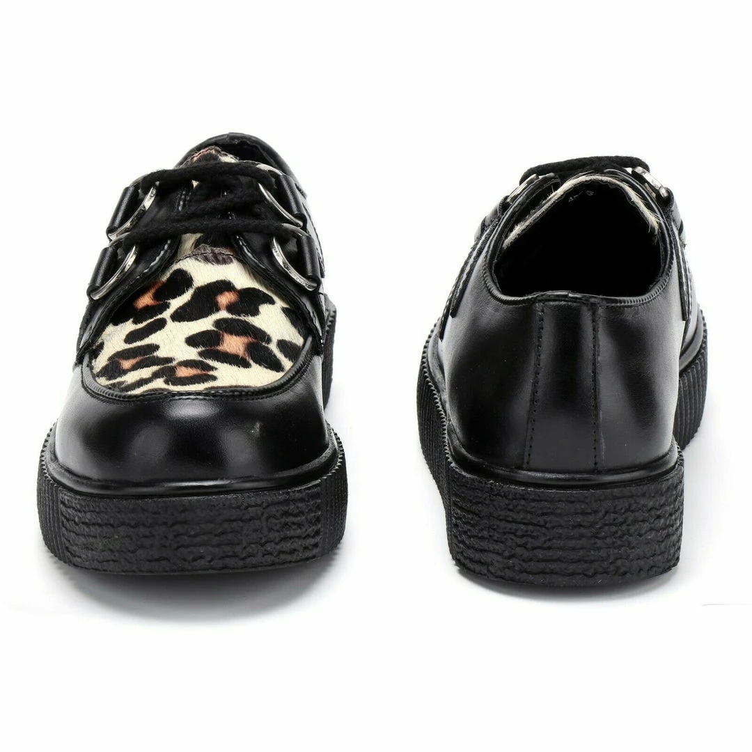 Kickfootwear Women's Riot Leopard Print Leather Creepers 3 Kickfootwear Women's Riot Leopard Print Leather Creepers