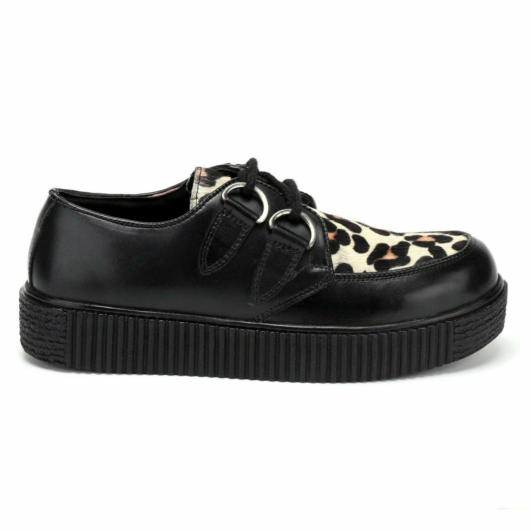 Kickfootwear Women's Riot Leopard Print Leather Creepers 2 Kickfootwear Women's Riot Leopard Print Leather Creepers