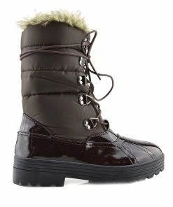 Kickfootwear Aspen Short Snow Grip Sole Lined Boots - Brown WOMENS 7 Kickfootwear Aspen Short Snow Grip Sole Lined Boots - Brown WOMENS