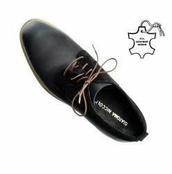 Kickfootwear MENS Giatoma Niccoli Suede Trim Derby Shoes - Black 9 Kickfootwear MENS Giatoma Niccoli Suede Trim Derby Shoes - Black