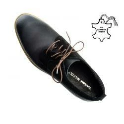 Kickfootwear MENS Giatoma Niccoli Suede Trim Derby Shoes - Black 5 Kickfootwear MENS Giatoma Niccoli Suede Trim Derby Shoes - Black