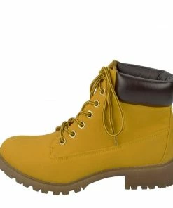 Kickfootwear WOMENS Brecon Chunky Sole Combat Boots - Honey
