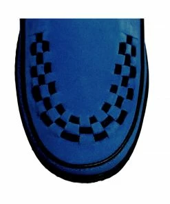 Kickfootwear Mens Rebel Blue Suede Creepers