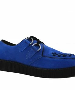 Kickfootwear Mens Rebel Blue Suede Creepers