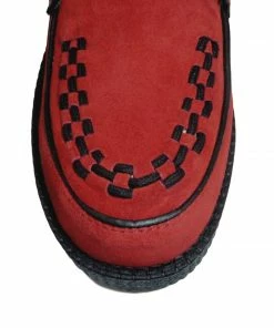 Kickfootwear Mens Rebel Red Suede Creepers