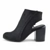 Kickfootwear WOMENS Ivy Block Heel Closed Toe Mule Ankle Boots - Black