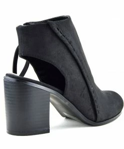 Kickfootwear WOMENS Ivy Block Heel Closed Toe Mule Ankle Boots - Black