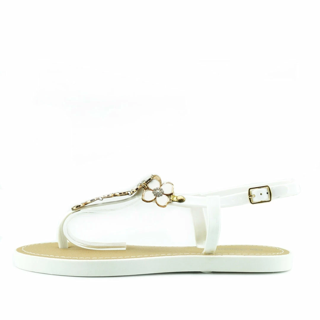 Kickfootwear WOMENS Daisy Flower Jelly Sandals - White 1 Kickfootwear WOMENS Daisy Flower Jelly Sandals - White