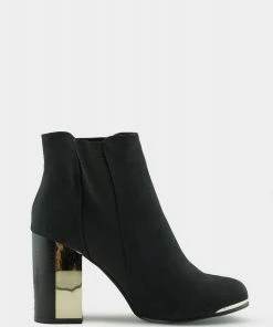 Kickfootwear Alba Soft Metallic Heel Boots - Black 13 Kickfootwear Alba Soft Metallic Heel Boots - Black