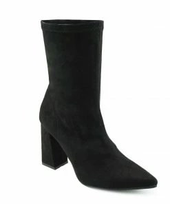 Kickfootwear WOMENS Porter Retro Block Heel Sock Boots - Black