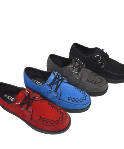 KICK FOOTWEAR Mens Rebel Navy Suede Creepers