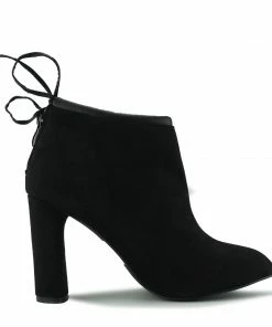 Kickfootwear Lara Block Heel Soft Ankle Boot - Black WOMENS
