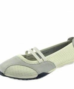 Kickfootwear Ballerina Dolly Pumps Comfort Sole Flat Shoes - White F3121 WOMENS