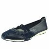 Kickfootwear Ballerina Dolly Pumps Comfort Sole Flat Shoes - Navy