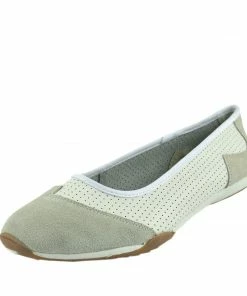 Kickfootwear Ballerina Dolly Pumps Comfort Sole Flat Shoes - White F80261 WOMENS