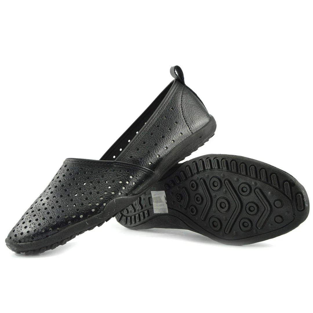 Kickfootwear Ballerina Dolly Pumps Comfort Sole Flat Shoes - Black 2 Kickfootwear Ballerina Dolly Pumps Comfort Sole Flat Shoes - Black