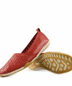 Kickfootwear Ballerina Dolly Pumps Comfort Sole Flat Shoes - Red F80206 7 Kickfootwear Ballerina Dolly Pumps Comfort Sole Flat Shoes - Red F80206
