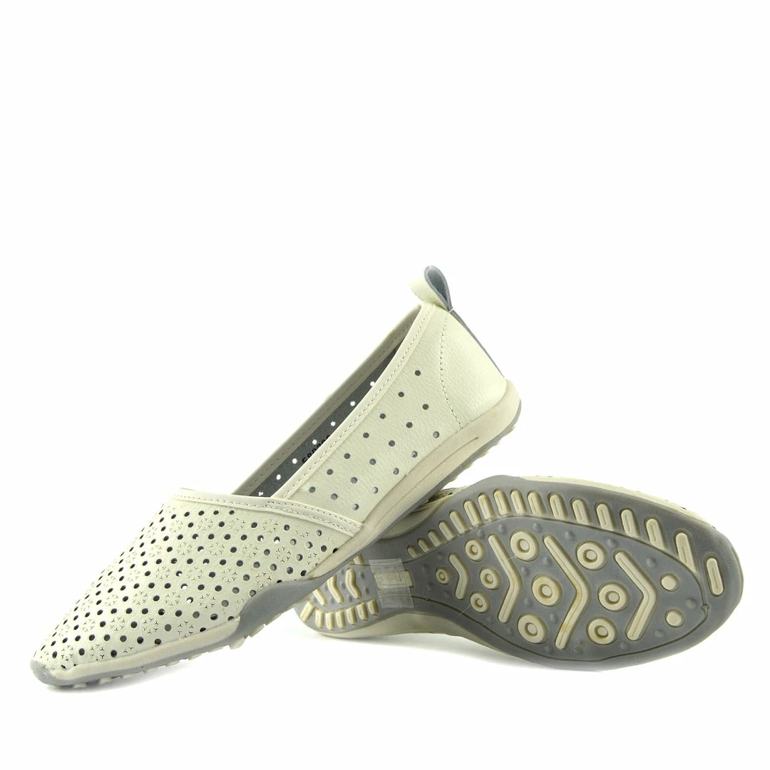 Kickfootwear Ballerina Dolly Pumps Comfort Sole Flat Shoes - White F80206 4 Kickfootwear Ballerina Dolly Pumps Comfort Sole Flat Shoes - White F80206