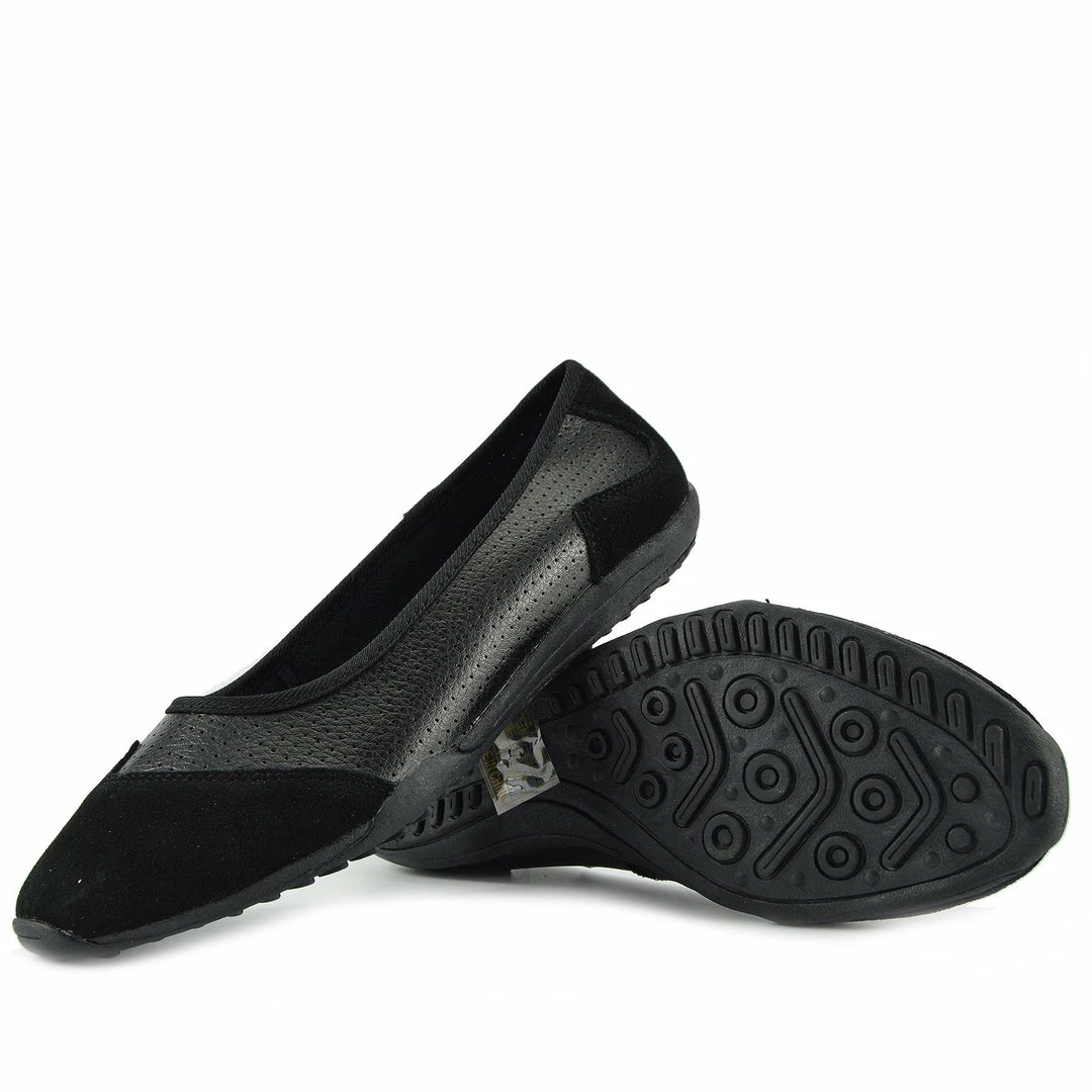 Kickfootwear WOMENS Ballerina Dolly Pumps Comfort Sole Flat Shoes - Pink 2 Kickfootwear WOMENS Ballerina Dolly Pumps Comfort Sole Flat Shoes - Pink