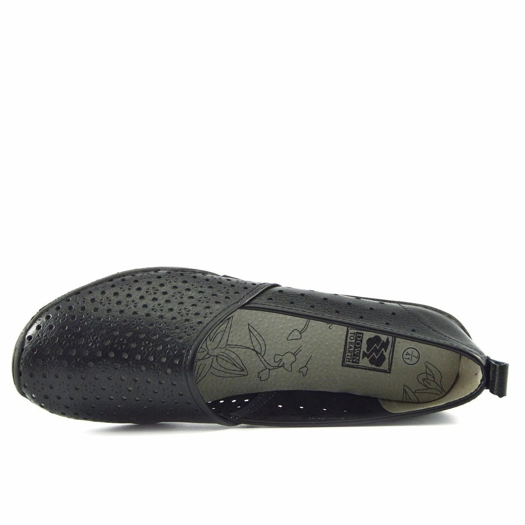 Kickfootwear Ballerina Dolly Pumps Comfort Sole Flat Shoes - Black 1 Kickfootwear Ballerina Dolly Pumps Comfort Sole Flat Shoes - Black