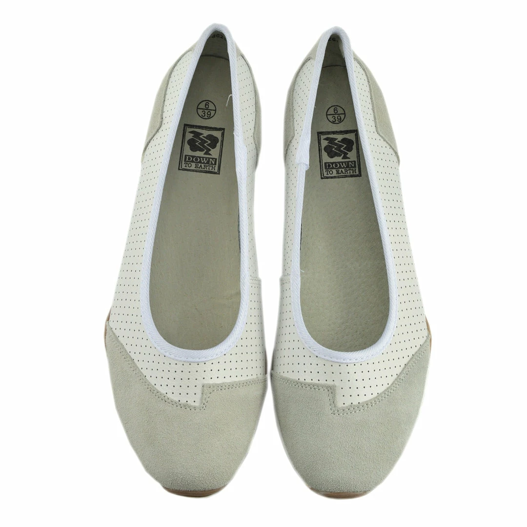 Kickfootwear Ballerina Dolly Pumps Comfort Sole Flat Shoes - White F80261 WOMENS 2 Kickfootwear Ballerina Dolly Pumps Comfort Sole Flat Shoes - White F80261 WOMENS