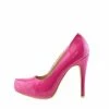 Kickfootwear Patent Stiletto Court Shoes - Fuschia