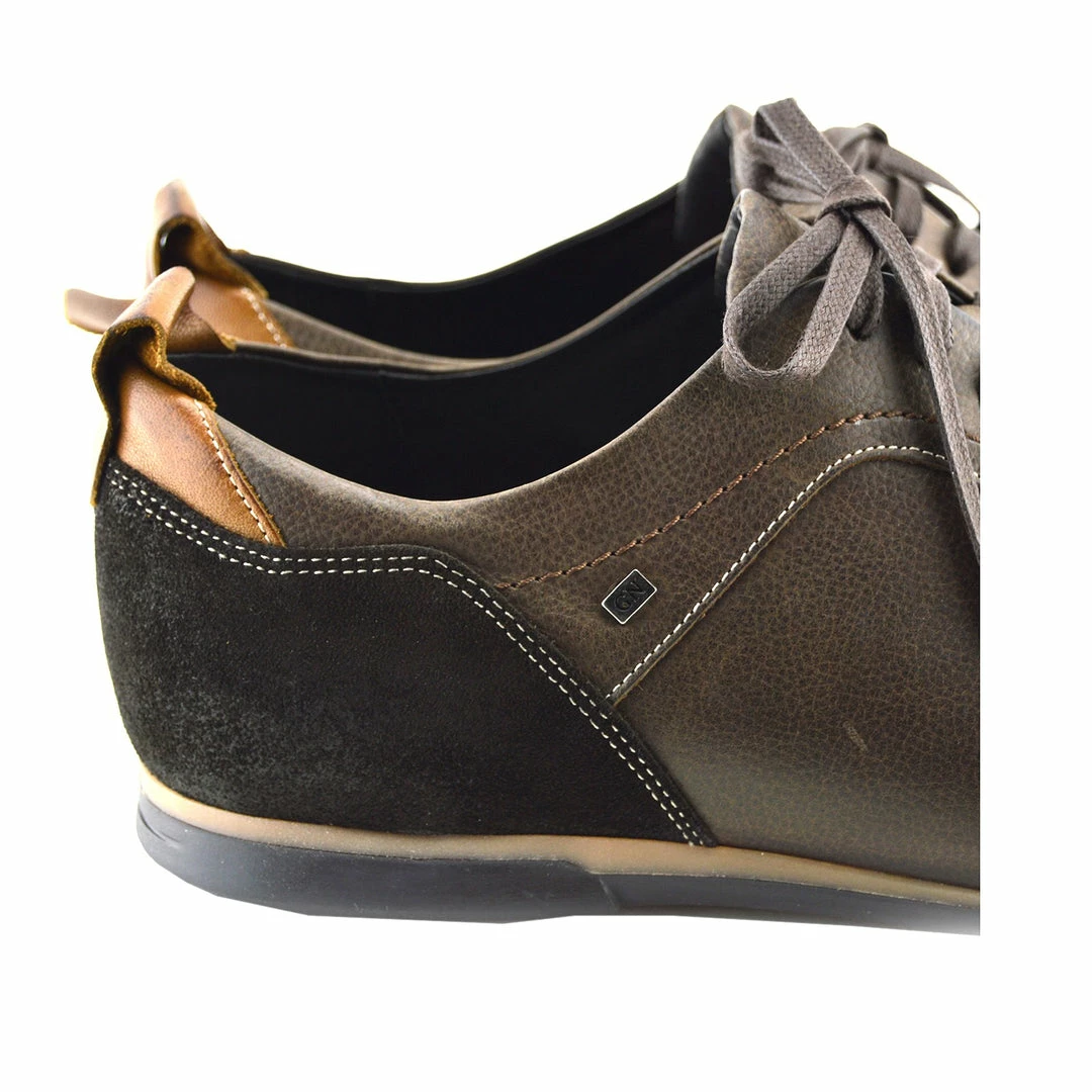 Kickfootwear Vale Leather Smart Lace Up Trainer Shoes - Brown MENS 2 Kickfootwear Vale Leather Smart Lace Up Trainer Shoes - Brown MENS