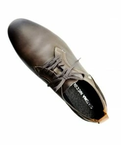 Kickfootwear Vale Leather Smart Lace Up Trainer Shoes - Brown MENS 11 Kickfootwear Vale Leather Smart Lace Up Trainer Shoes - Brown MENS