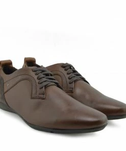 Kickfootwear Vale Leather Smart Lace Up Trainer Shoes - Tan 10 Kickfootwear Vale Leather Smart Lace Up Trainer Shoes - Tan