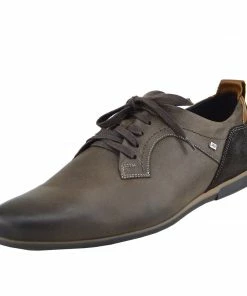 Kickfootwear Vale Leather Smart Lace Up Trainer Shoes - Brown MENS 9 Kickfootwear Vale Leather Smart Lace Up Trainer Shoes - Brown MENS