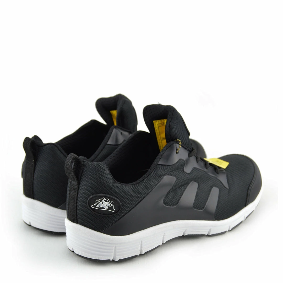 Kickfootwear Groundwork Mens Lightweight Steel Toe Safety Trainers - Black-White 4 Kickfootwear Groundwork Mens Lightweight Steel Toe Safety Trainers - Black-White