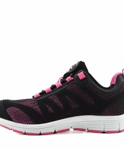 Kickfootwear Groundwork Lightweight Steel Toe Safety Trainers - Black Pink