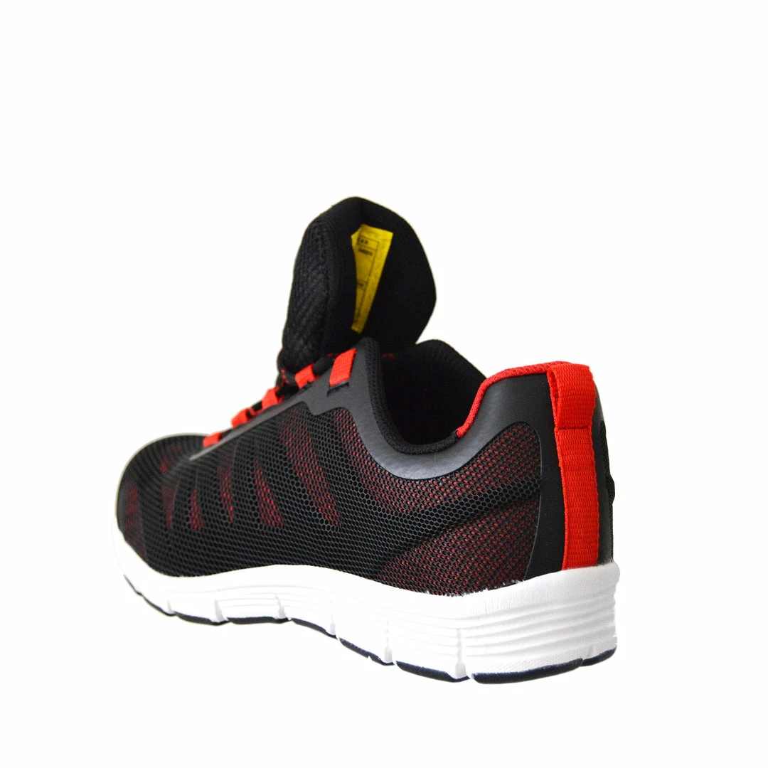 Kickfootwear Groundwork Mens Lightweight Steel Toe Safety Trainers - Black-Red 4 Kickfootwear Groundwork Mens Lightweight Steel Toe Safety Trainers - Black-Red