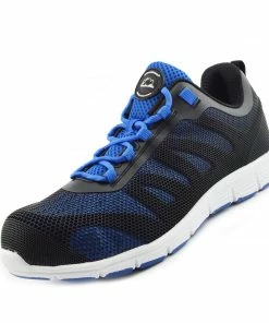 Kickfootwear Groundwork Mens Lightweight Steel Toe Safety Trainers - Black-Blue