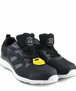 Kickfootwear Groundwork Mens Lightweight Steel Toe Safety Trainers - Black-White 7 Kickfootwear Groundwork Mens Lightweight Steel Toe Safety Trainers - Black-White