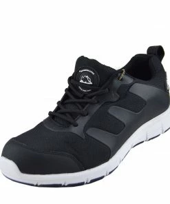 Kickfootwear Groundwork Mens Lightweight Steel Toe Safety Trainers - Black-White 9 Kickfootwear Groundwork Mens Lightweight Steel Toe Safety Trainers - Black-White