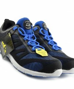 Kickfootwear Groundwork Mens Lightweight Steel Toe Safety Trainers - Black-Blue