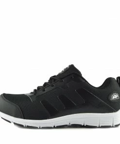 Kickfootwear Groundwork Mens Lightweight Steel Toe Safety Trainers - Black-White