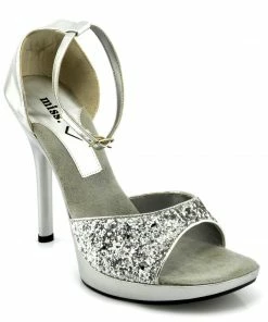 Kickfootwear High Party Slingback Sandals - Silver WOMENS
