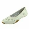 Kickfootwear Leather Flat Casual Comfort Pumps - White F3119 WOMENS