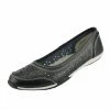 Kickfootwear Leather Flat Casual Comfort Pumps -Black F3119