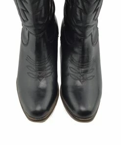 Kickfootwear Belle Faux Leather Western Cowboy Boots - Black WOMENS