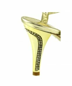 Kickfootwear Heeled Strappy Diamante Sandals - Gold