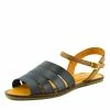 Kickfootwear Tilly Leather Menorcan Slingback Sandals - Navy